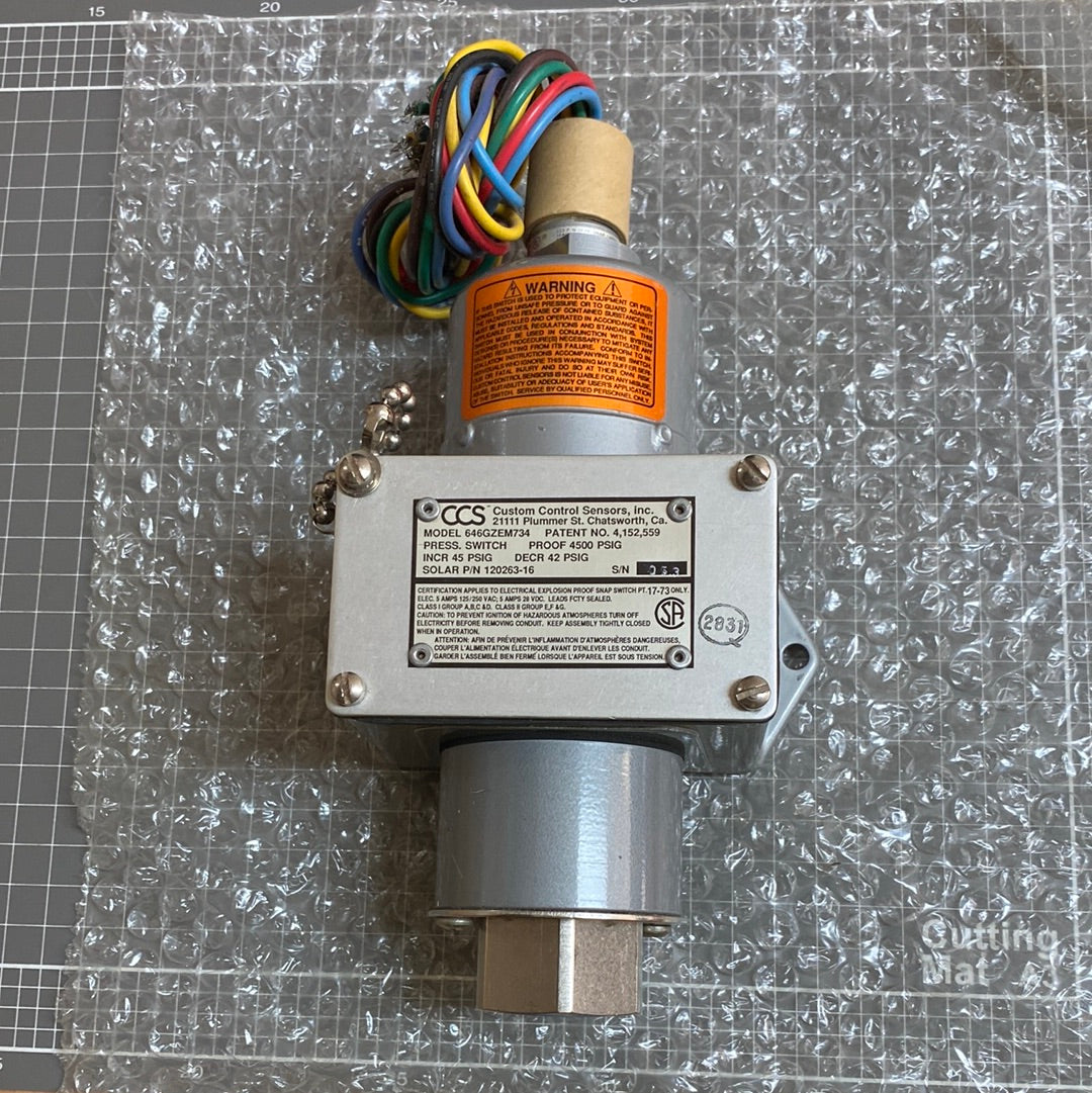646GZE Hazardous Location Pressure Switch 120263-16