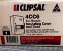 CLIPSAL 4CC6 6 Module Insulating cover and Base (WHITE)