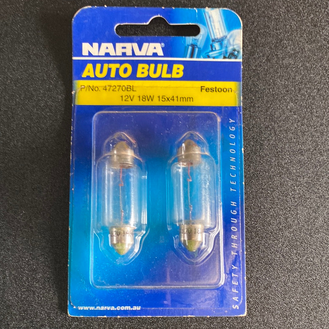 Narva 47270BL 12 V 18 W Festoon Globes, SV8-5.8