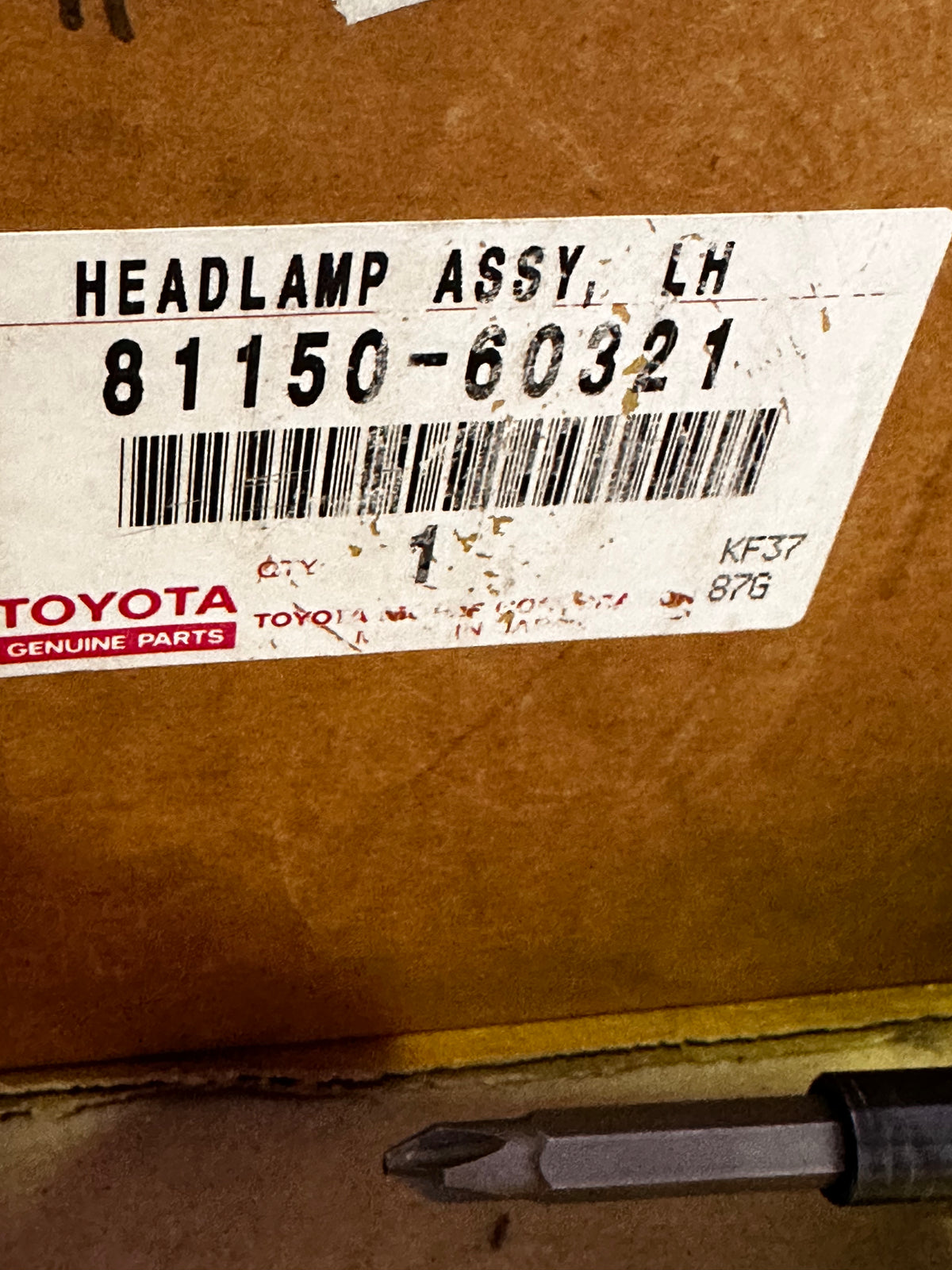 Toyota 81150-60321 Left-Hand Headlamp Assembly