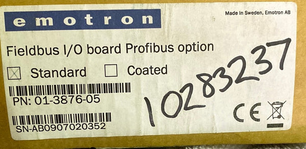 EMOTRON FIELDBUS I/O BOARD PROFIBUS OPTION . 01-3876-05