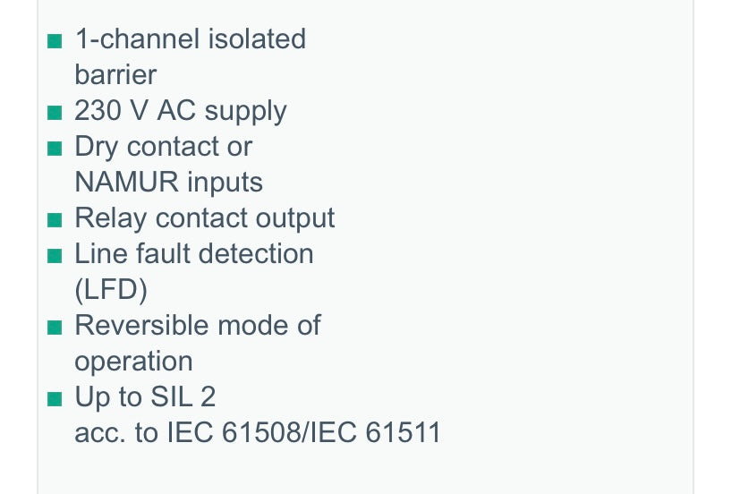 Pepperl+Fuchs KFA6-SR2-Ex1.W Switch Amplifier 103374