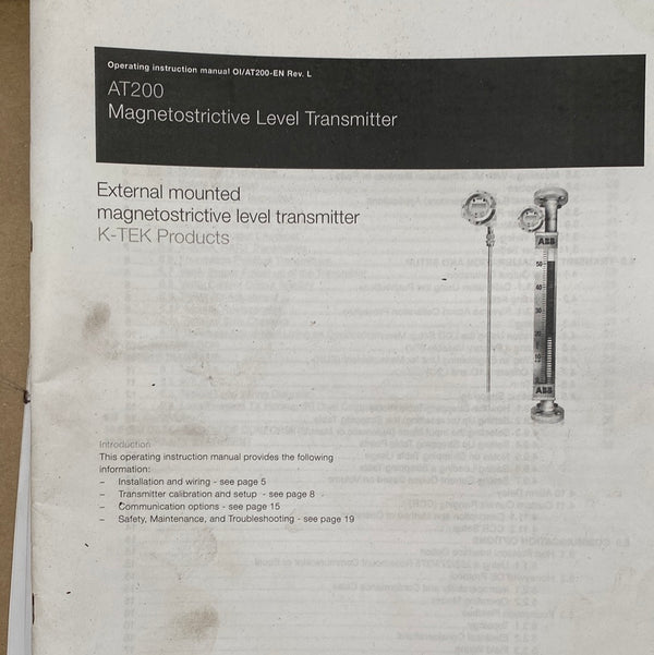 ABB Magnetostrictive Level Transmitter AT200