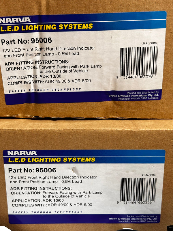NARVA 95006 12V LED Front Direction Indicator RH