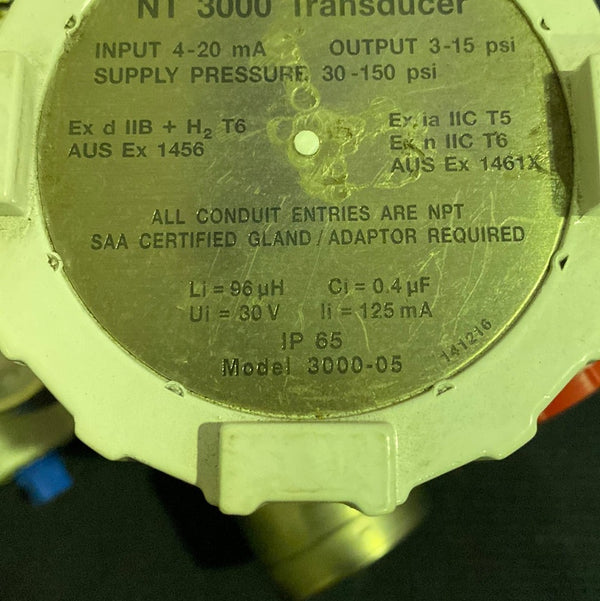 FLOWSERVE ANALOG POSITIONER VALVE NT3000