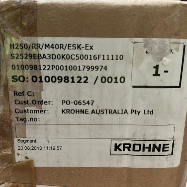 KROHNE Flowmeter H250/RR/M40R/ESK-Ex