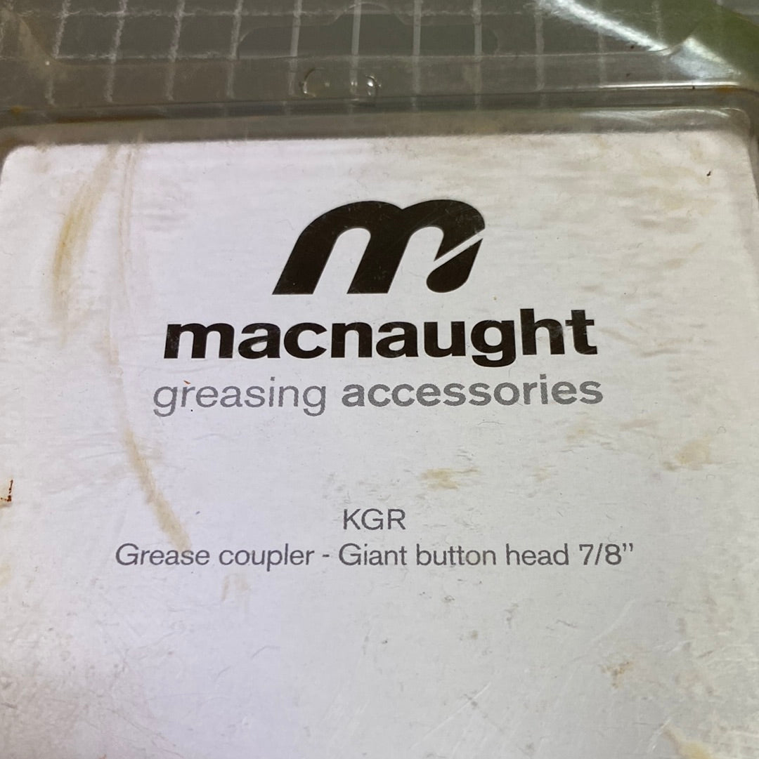 Macnaught KGR Giant Button-Head Grease Coupler — 7/8-inch