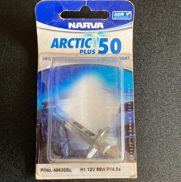 NARVA 48360BL  H1 12V 55W P14.5s  Arctic Plus50 Globes