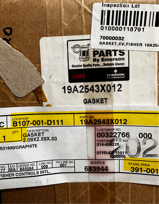 Fisher 19A2543X012 Gasket