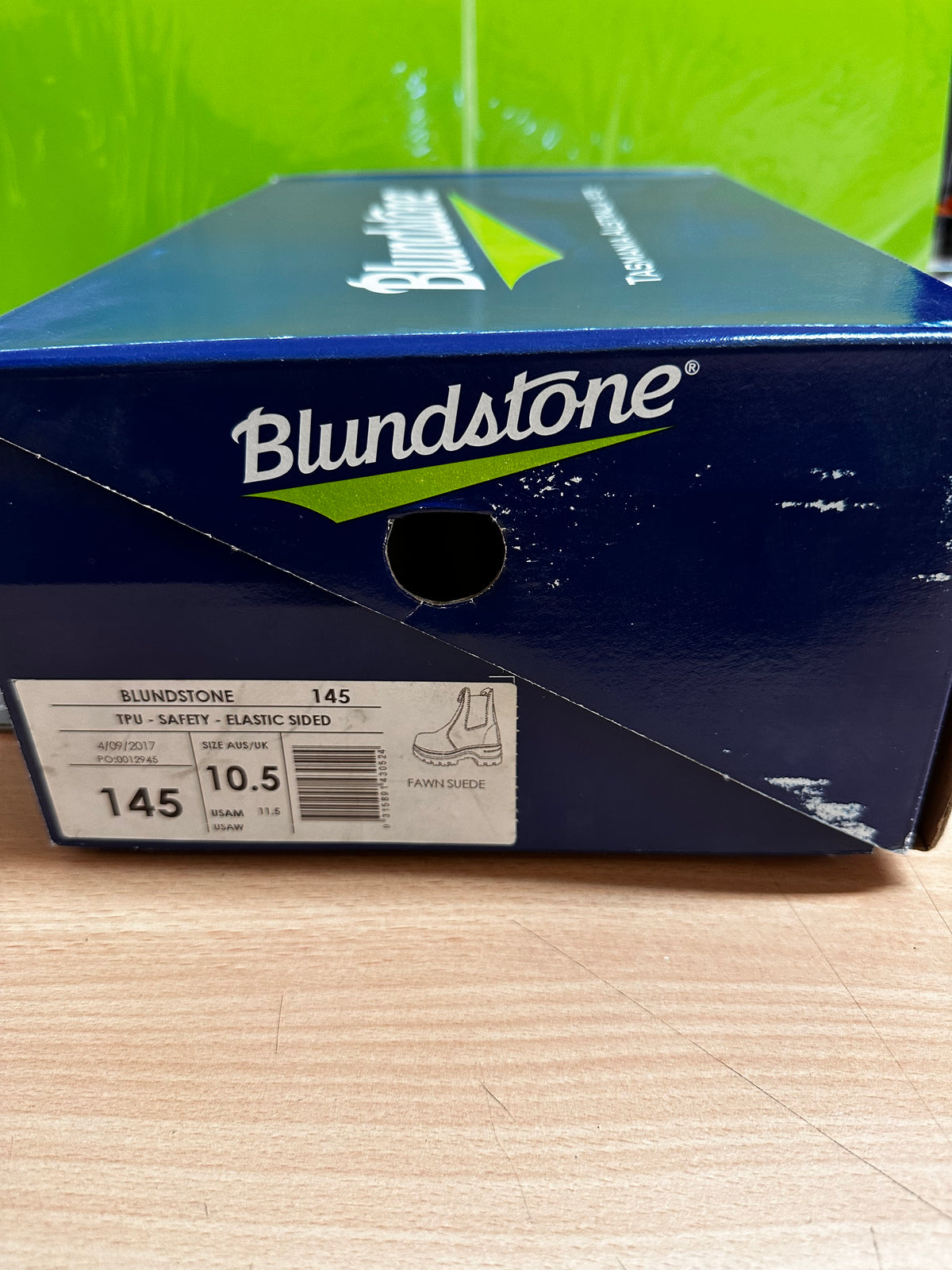Blundstone 145 Fawn Suede Elastic-Sided Safety Boots, Size 10.5 Only