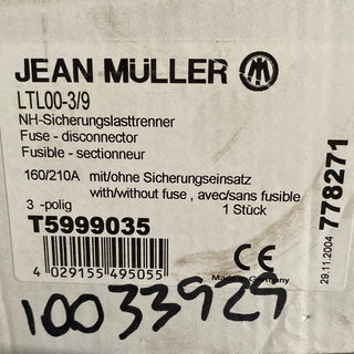 JEAN MULLER LTL00-3/9 fUSE-DISCONNECTOR