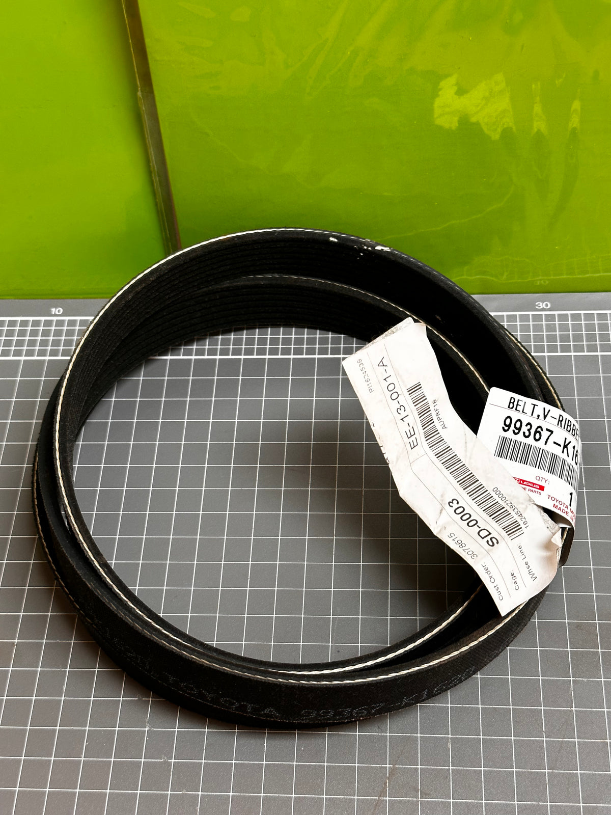 Toyota 99367-K1620 V-Ribbed Alternator Belt — Prado KDJ150