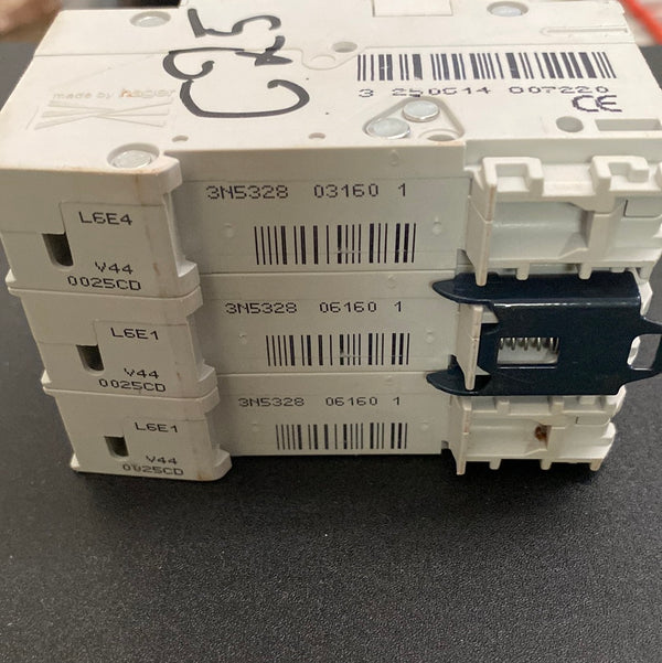 Hager NT325C / C25 Three Pole Circuit Breaker