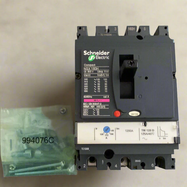 Schneider LV430671 Compact NSX160H Circuit Breaker, TMD Trip Unit 125A