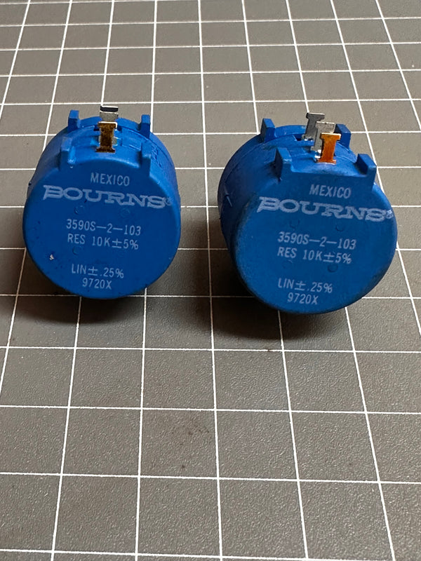 BOURNS 3590S-2-103 Rotary Potentiometer 7/8 WW 10KOHMS 0.25% 10TURNS