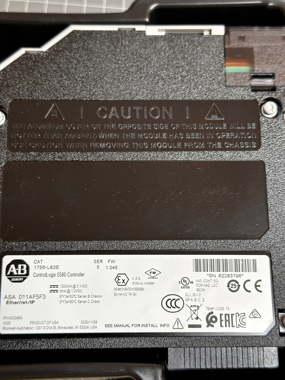 Allen-Bradley 1756-L83E ControlLogix 5580 Controller — Unused Surplus