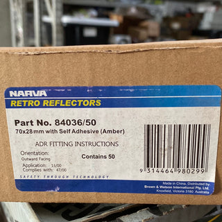 Narva retro reflector 84036/50 (Amber)