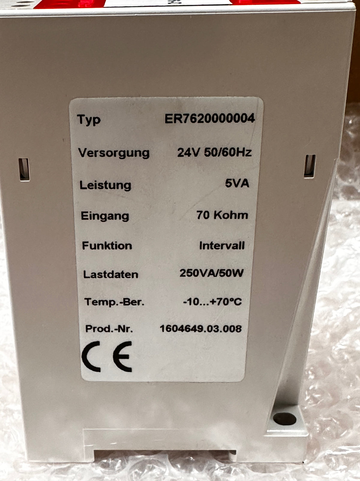 NIVUS NIVEAU ER 76-D Control Relay — ER7620000004