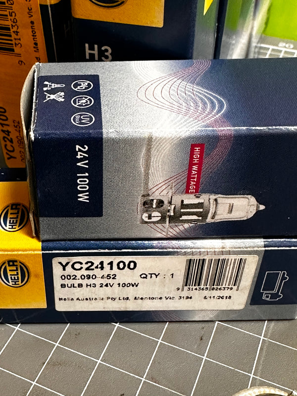 Hella C24100 H1 24V 100W Halogen globe 8GH 002 089-453
