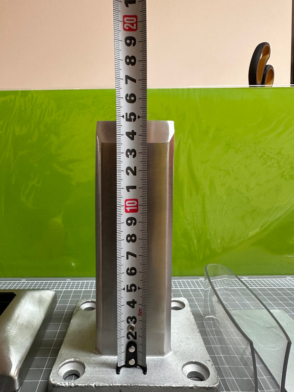 S/S Square Base Mount Spigot for Frameless Glass