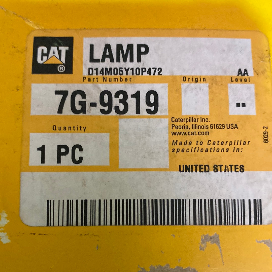 CAT 7G-9319 Genuine Sealed-Beam Spot Lamp — 24V 50W Yellow